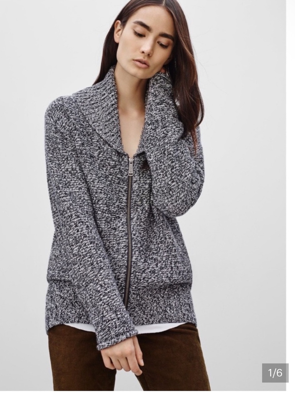 Aritzia • TNA Telluride Wool Full Zip Sweater •
Size XXS